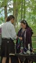 Exchanging rings at our Handfasting